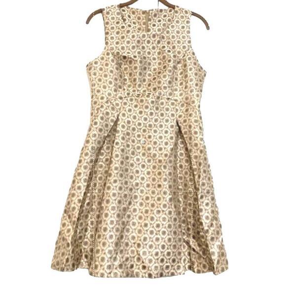 Romeo Juliet Couture Metallic Shimmer Cocktail Dress Sz Medium in Black Gold NWT - Picture 1 of 7
